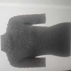 ELIE TAHARI THE SAMANTHA METALLIC MOCK-NECK SWEATER SIZE M